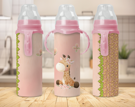 Pink Girraffe - 8 oz Sippy Cup