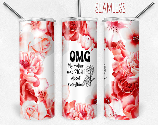 OMG my mother was right - 20 oz or 30oz Skinny Tumblers w/ Lid and Metal Straw