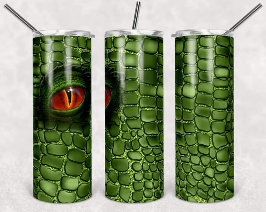 Dragon Eye- 20oz or 30oz Skinny Tumblers w/ Lid and Metal Straw