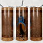 Leather Horse Walking Away - 20 oz or 30oz Skinny Tumblers w/ Lid and Metal Straw