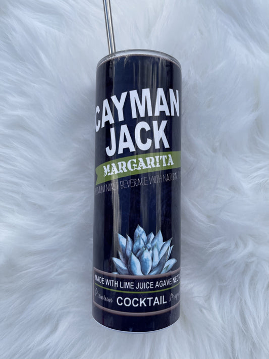 Caymen Jack Margarita - 20 oz Skinny Tumblers w/ Lid and Metal Straw '
