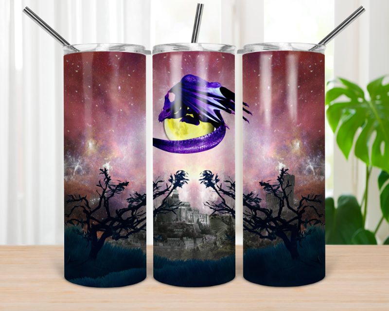 Dragon Moon Outdoors- 20 oz or 30oz Skinny Tumblers w/ Lid and Metal Straw