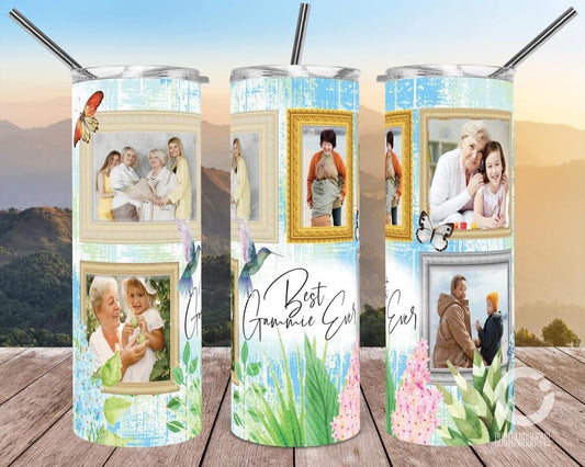 Best Grandma 5 pics - 20 oz or 30oz Skinny Tumblers w/ Lid and Metal Straw