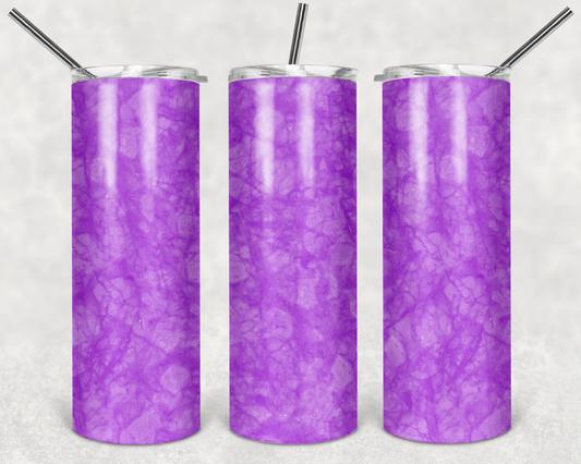 Purple  Marble - 20 or 30oz Skinny Tumblers w/ Lid and Metal Straw