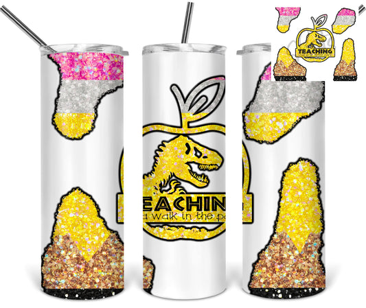 Teaching A Walk In The Park School -20oz or 30oz Skinny Tumblers w/ Lid and Metal Straw