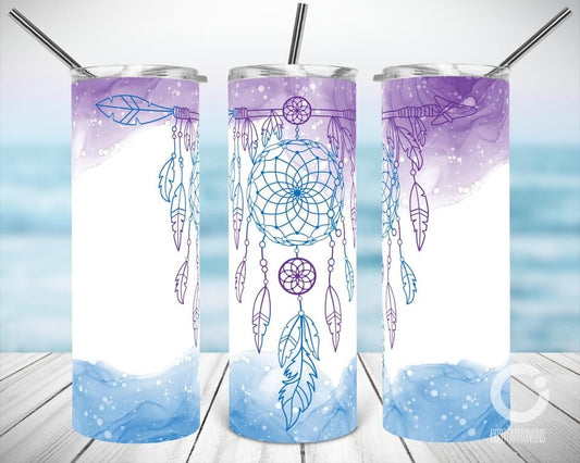 Dream Catcher- 20 oz or 30oz Skinny Tumblers w/ Lid and Metal Straw