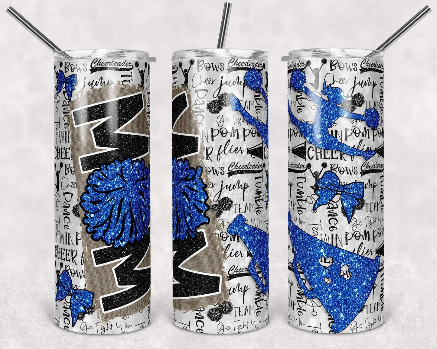 Blue Cheer Mom - 20oz or 30oz Skinny Tumblers w/ Lid and Metal Straw