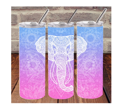 Elephant - 20oz or 30oz Skinny Tumblers w/ Lid and Metal Straw
