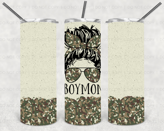Boy Mom- 20oz or 30oz Skinny Tumblers w/ Lid and Metal Straw