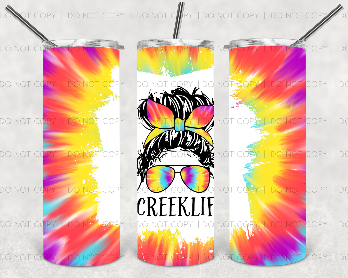 Creek Life- 20 oz or 30oz Skinny Tumblers w/ Lid and Metal Straw