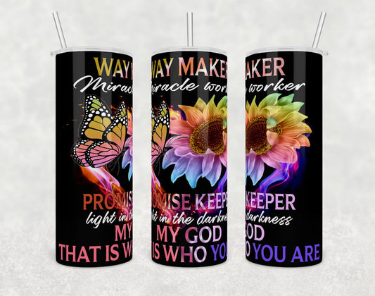 WayMaker - 20 oz or 30oz Skinny Tumblers w/ Lid and Metal Straw