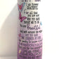Mothers poem with purple  - 20oz or 30oz Skinny Tumblers w/ Lid and Metal Straw