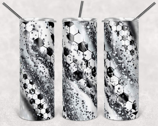 Soccer Stripes Sports - 20oz or 30oz Skinny Tumblers w/ Lid and Metal Straw