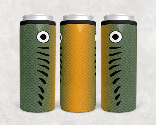 Fishing Lure Orange Belly - 12 oz Skinny Can Cooler