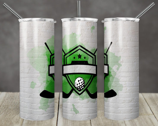 Golf - 20oz or 30oz Skinny Tumblers w/ Lid and Metal Straw