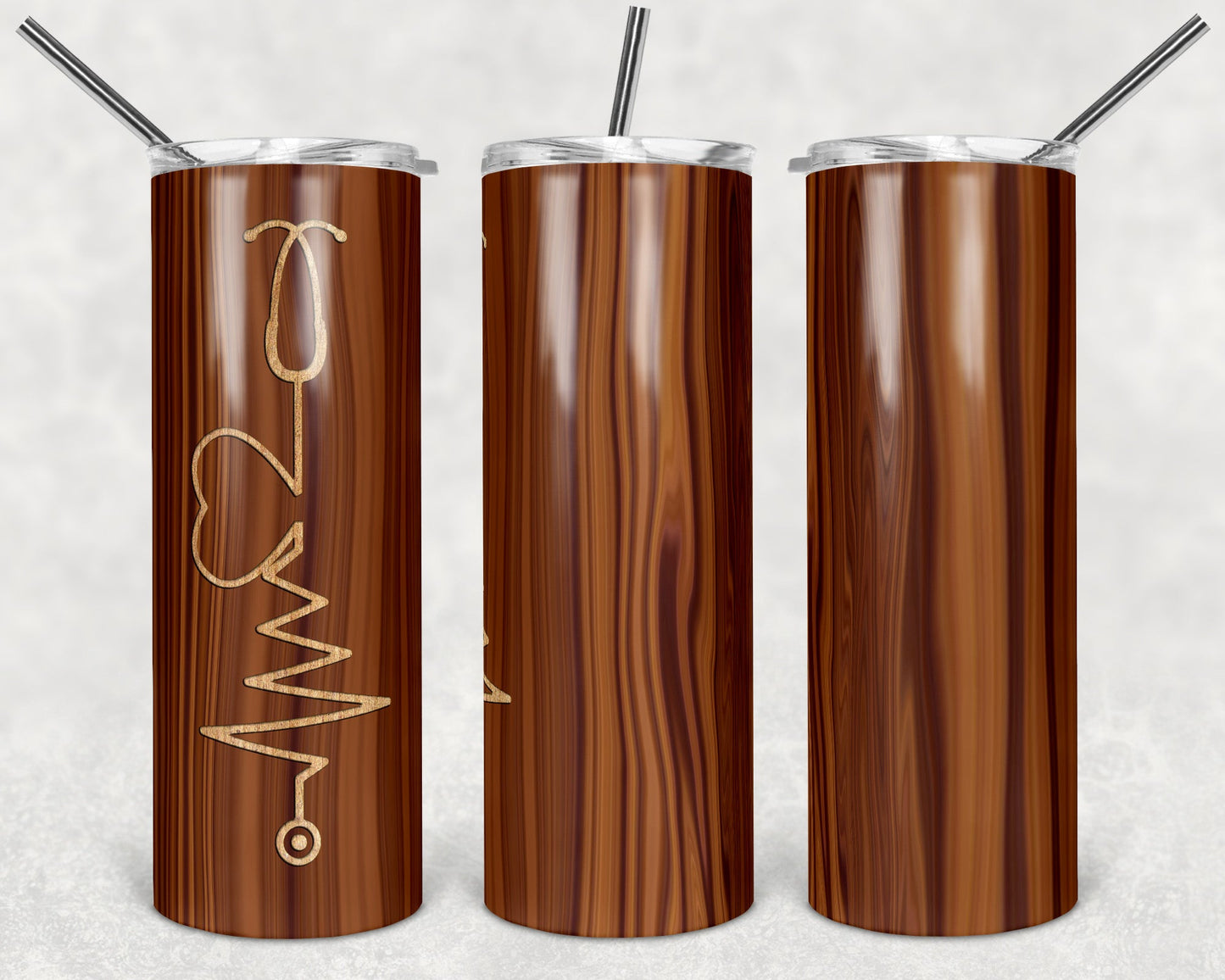 Nurse - 20oz or 30oz Skinny Tumblers w/ Lid and Metal Straw