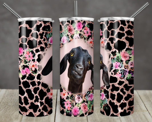 Lamb Floral - 20oz or 30oz Skinny Tumblers w/ Lid and Metal Straw