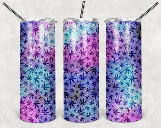 Galaxy Weeds- 20oz or 30oz Skinny Tumblers w/ Lid and Metal Straw