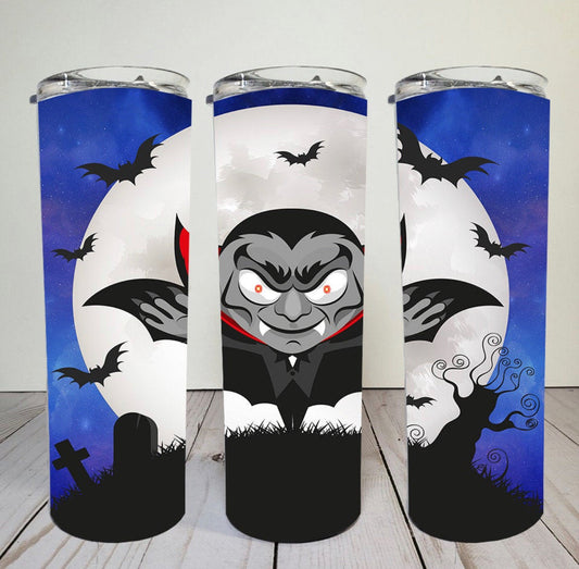 Dracula - 20 oz or 30oz Skinny Tumblers w/ Lid and Metal Straw