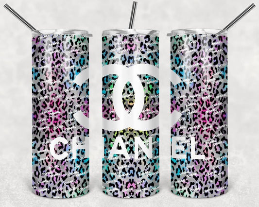 RainBow Chanel - 20oz or 30oz Skinny Tumblers w/ Lid and Metal Straw