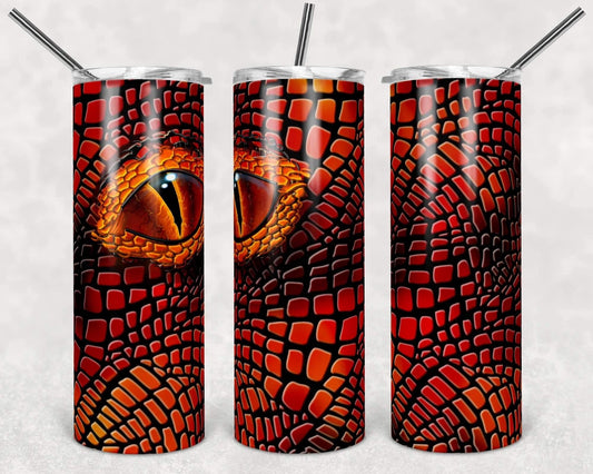 Dragon Eye- 20oz or 30oz Skinny Tumblers w/ Lid and Metal Straw