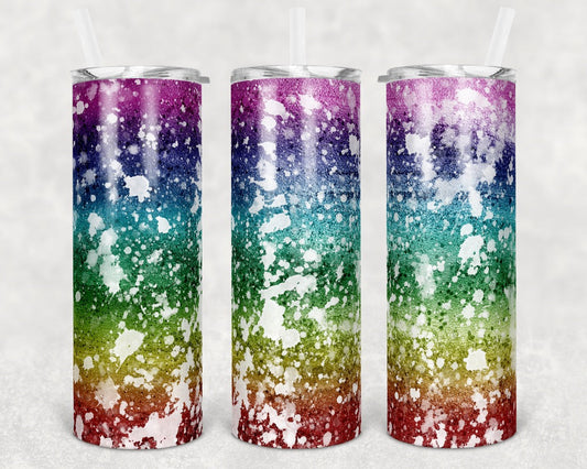 Power Wash Soap effect - 20 oz or 30oz Skinny Tumblers w/ Lid and Metal Straw