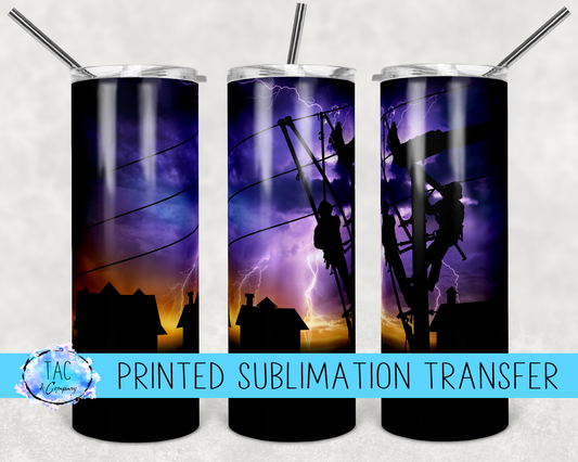 Lineman-Sublimation Print (This Is Not A Digital File)