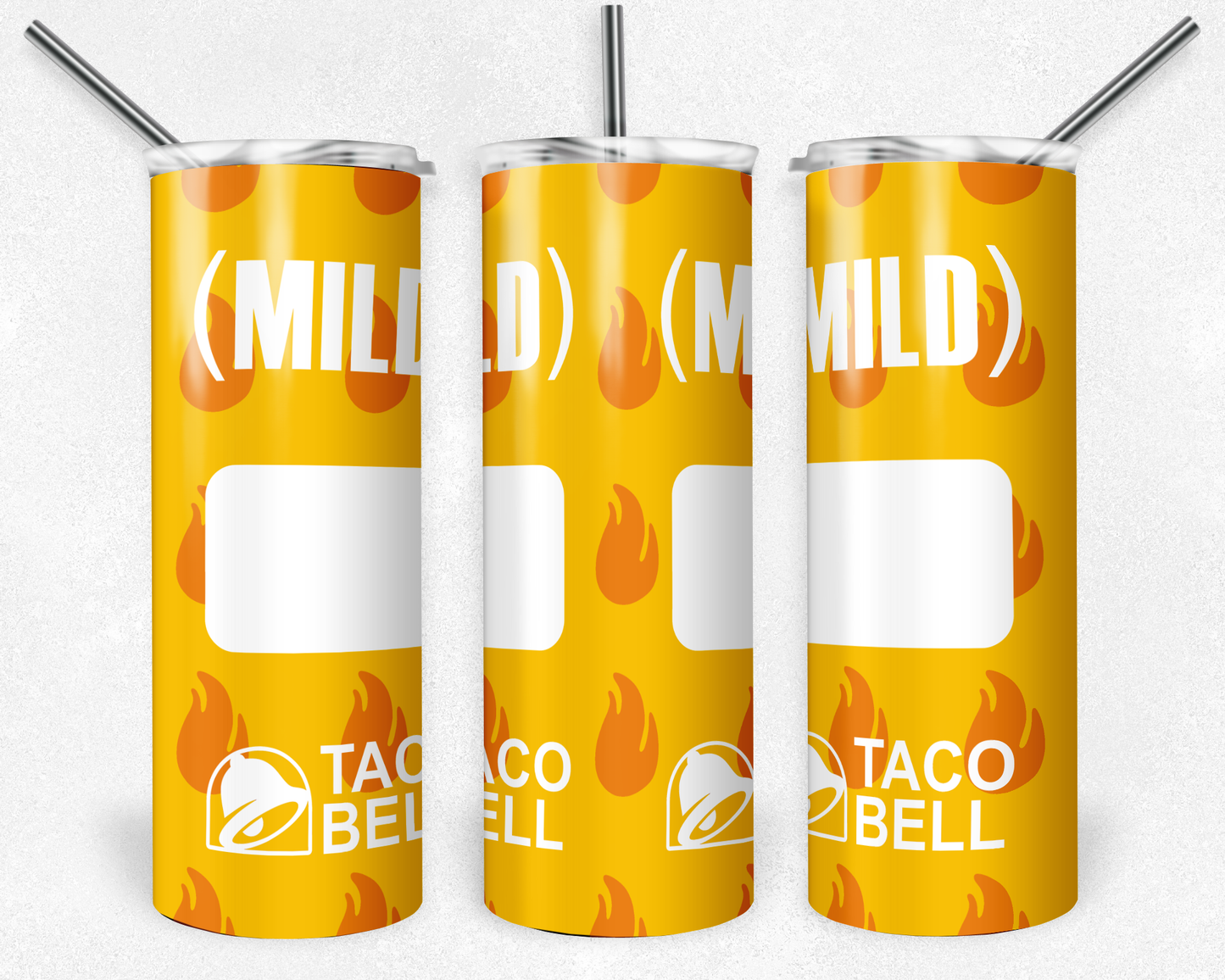 Mild Tacos- 20oz or 30oz Skinny Tumblers w/ Lid and Metal Straw