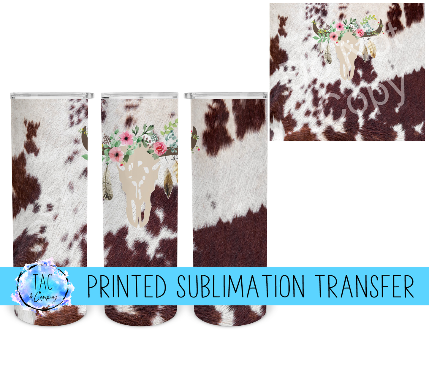 Skull Boho -Sublimation Print (This Is Not A Digital File)