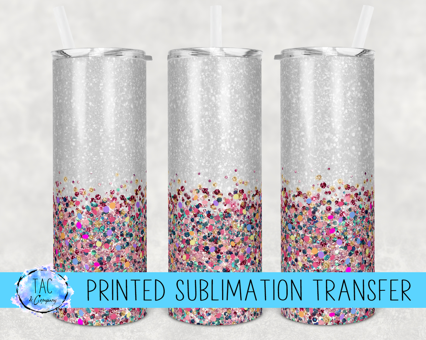 Micro Confetti Ombre  -Sublimation Print (This Is Not A Digital File)