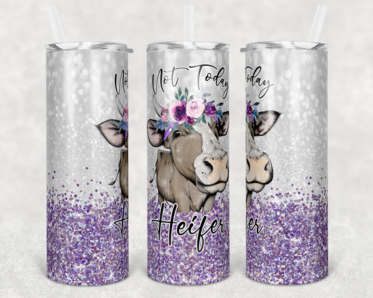 Not my Pasture Not my Bullshit- Cow Animal  - 20oz or 30oz Skinny Tumblers w/ Lid and Metal Straw