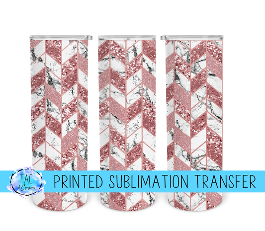 Rose Gold Tangram -Sublimation Print (This Is Not A Digital File)