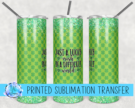 Luck of Irish Shamprock -Sublimation Print (This Is Not A Digital File