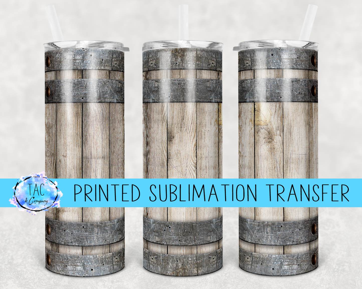 Wood Barrel -Sublimation Print (This Is Not A Digital File)