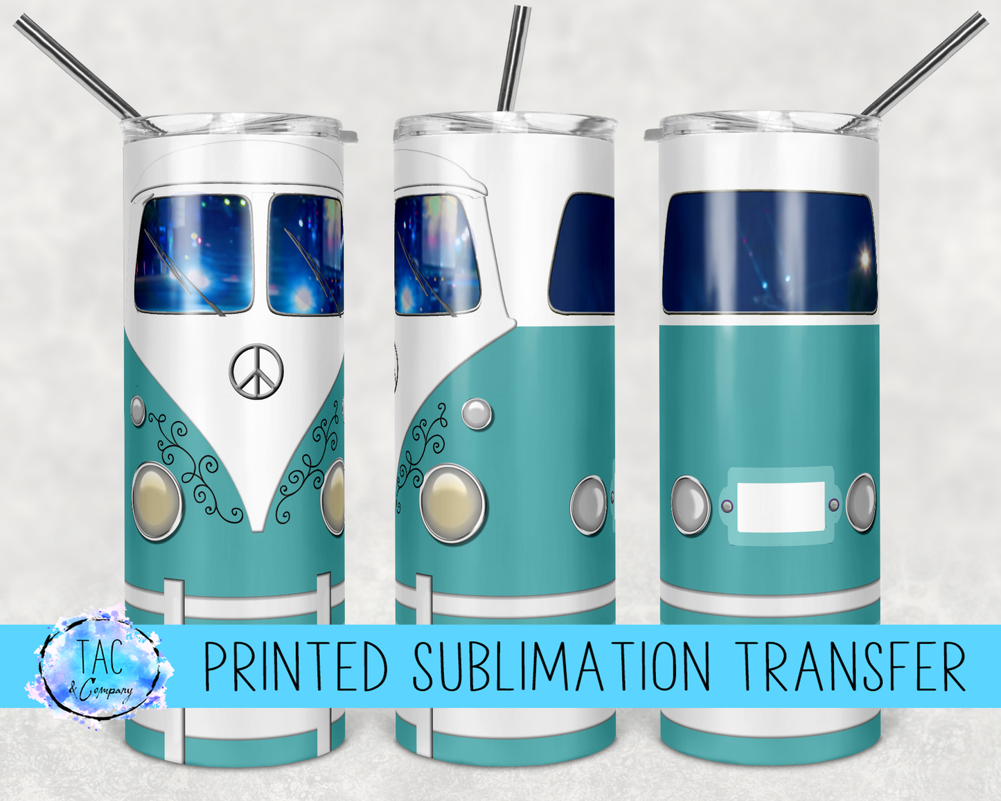 Volkswagen Teal  -Sublimation Print (This Is Not A Digital File)