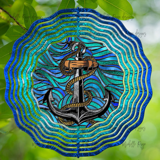 10 inch Wind Spinners -Anchor