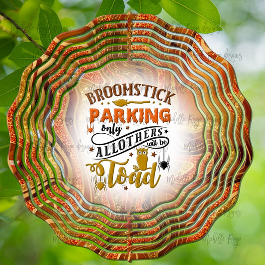 10 inch Wind Spinners- Broom Stick Parking
