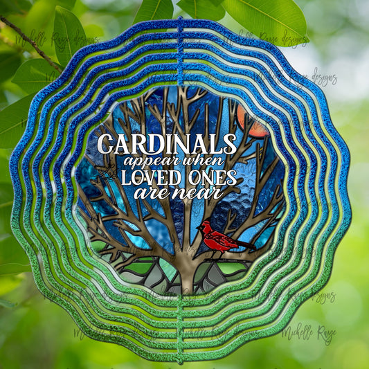 10 inch Wind Spinners -Cardinal