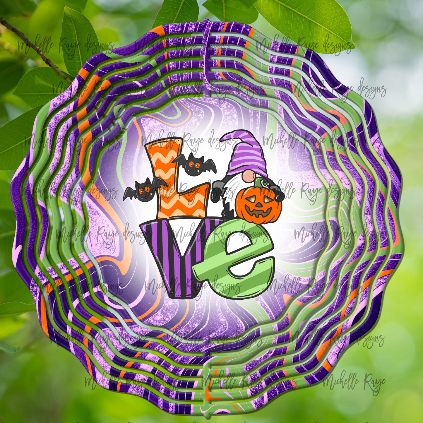 10 inch Wind Spinners- Halloween Love