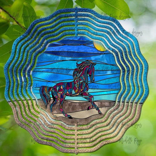 10 inch Wind Spinners- Horse
