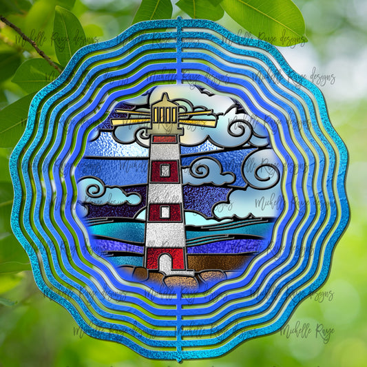 10 inch Wind Spinners - Light House