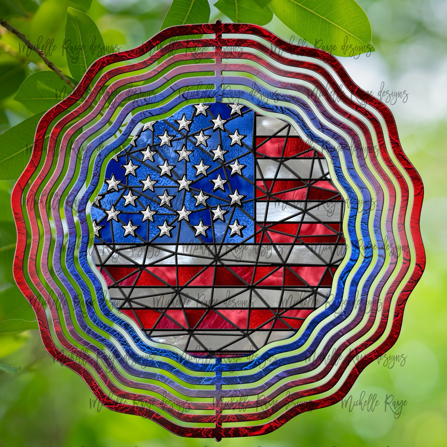 10 inch Wind Spinners - American Flag