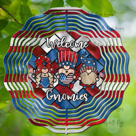 10 inch Wind Spinners - Gnomes